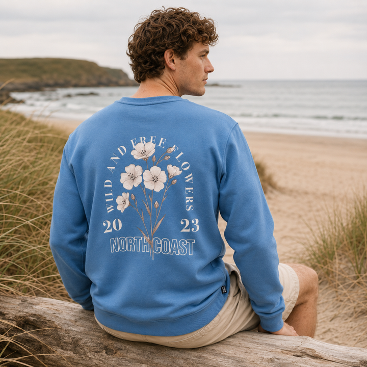 Floral Flax Sweater