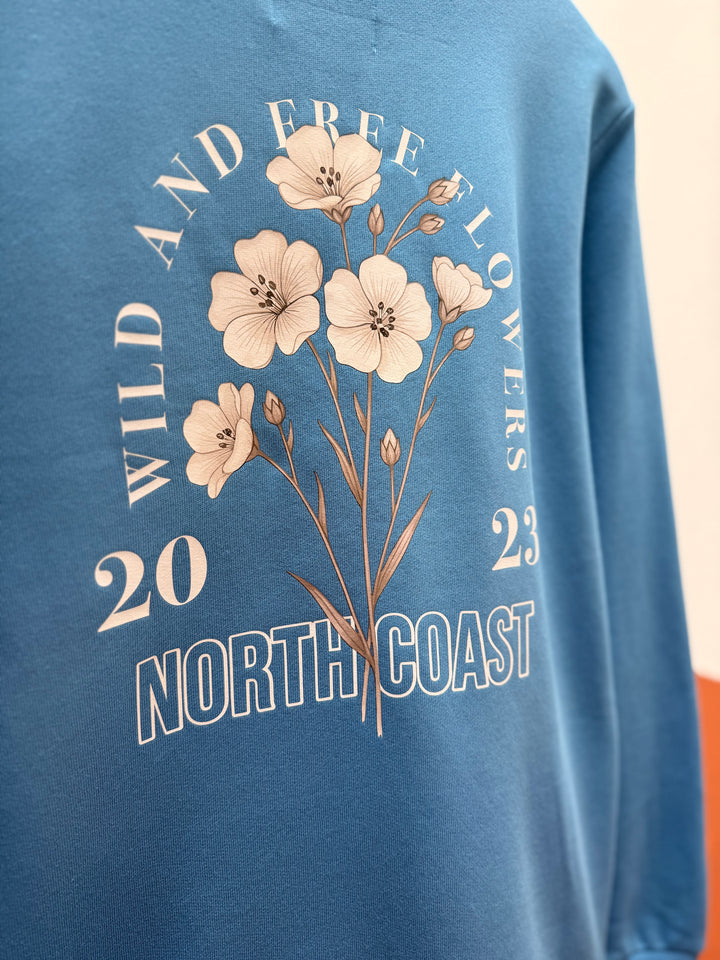 Floral Flax Sweater